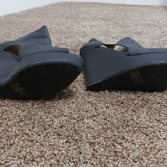 Charlotte Russe Enrich Peep Toe Wedge Booties - Picture 9 of 9